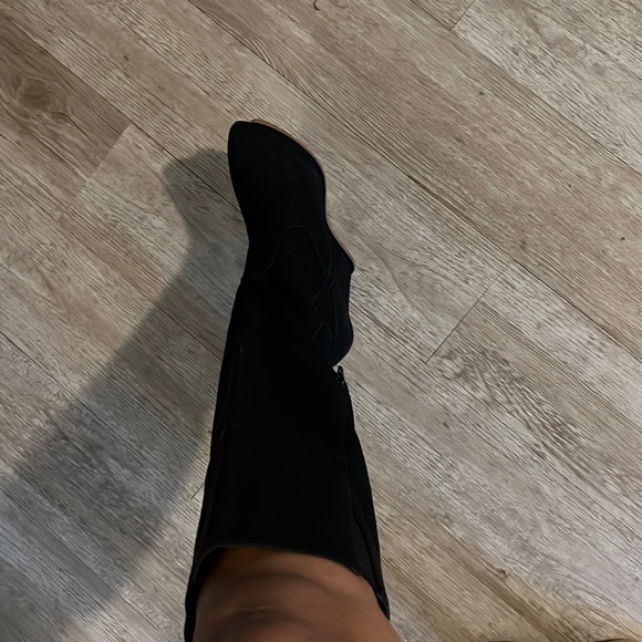 Gently used wedge thigh Boots - Picture 5 of 7